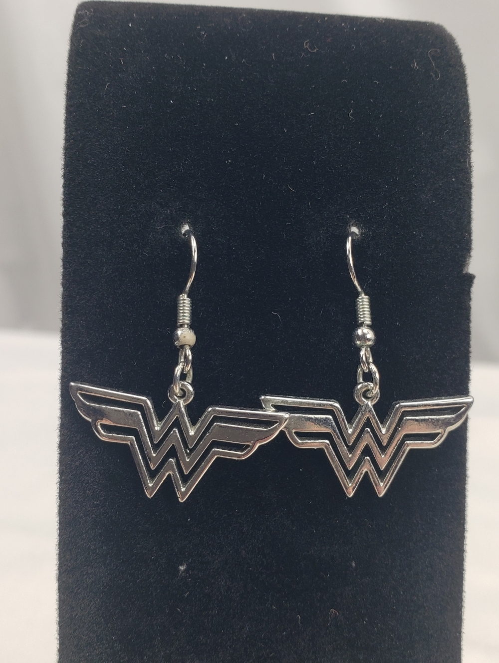 DC Wonder Woman Silver Tone Earrings